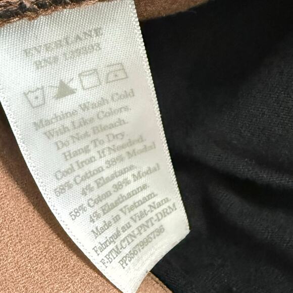 Everlane Heather Auburn Brown Dream Pant Knit Cropped Vertical Seam Pants sz XS - Picture 4 of 12